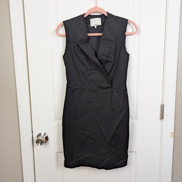 3.1 Phillip Lim |  Black Sleeveless Faux Wrap Dress Size 2 **missing belt** - Picture 1 of 7